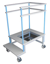 Space-Saving Stainless Steel Foot Stool - 10 X 14 - UMF Medical